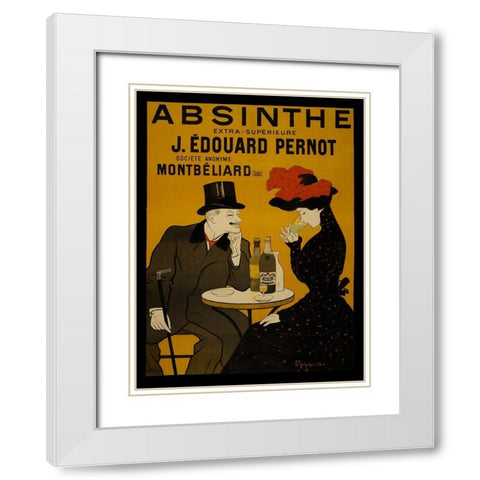 Absinthe-Pernot White Modern Wood Framed Art Print with Double Matting by Vintage Apple Collection