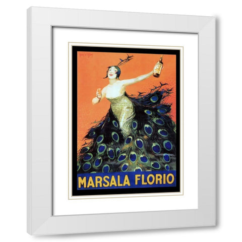 Marsala Florio White Modern Wood Framed Art Print with Double Matting by Vintage Apple Collection