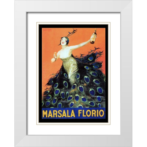 Marsala Florio White Modern Wood Framed Art Print with Double Matting by Vintage Apple Collection