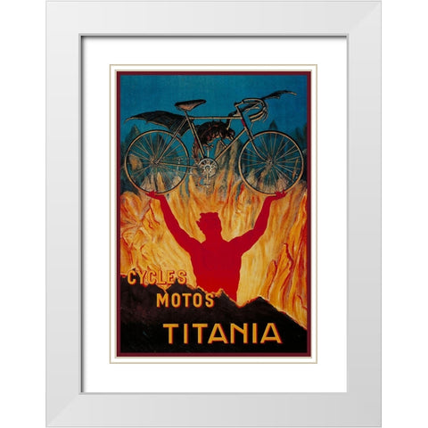 Titania White Modern Wood Framed Art Print with Double Matting by Vintage Apple Collection