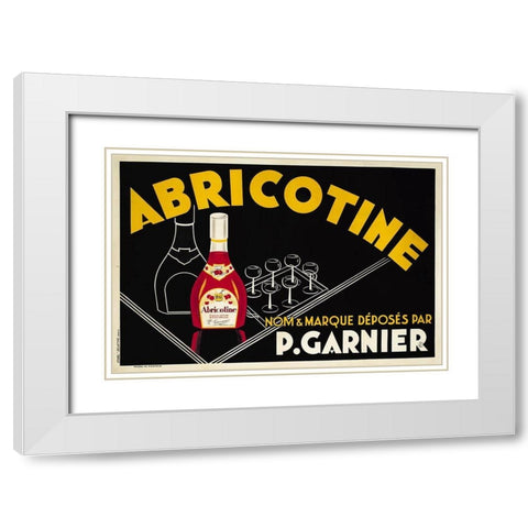Abricotine White Modern Wood Framed Art Print with Double Matting by Vintage Apple Collection