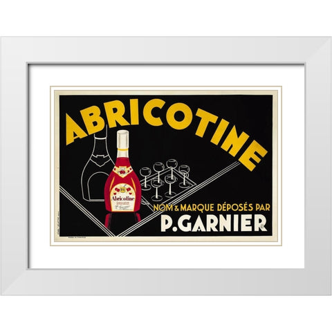 Abricotine White Modern Wood Framed Art Print with Double Matting by Vintage Apple Collection