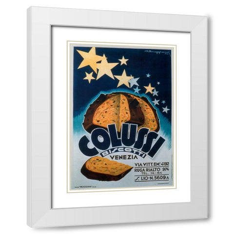 biscotti White Modern Wood Framed Art Print with Double Matting by Vintage Apple Collection