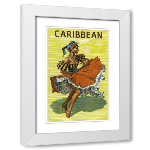 carribean (2) White Modern Wood Framed Art Print with Double Matting by Vintage Apple Collection
