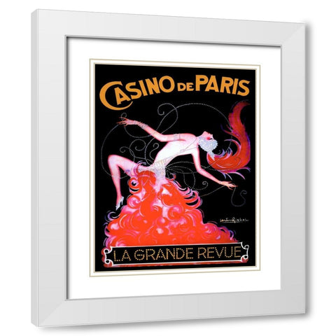 Casino de Paris White Modern Wood Framed Art Print with Double Matting by Vintage Apple Collection
