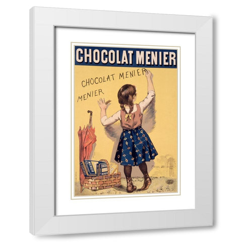 Chocolat White Modern Wood Framed Art Print with Double Matting by Vintage Apple Collection