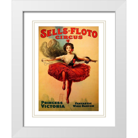 Sells-Floto Circus White Modern Wood Framed Art Print with Double Matting by Vintage Apple Collection