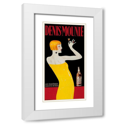 Denis Mounie White Modern Wood Framed Art Print with Double Matting by Vintage Apple Collection