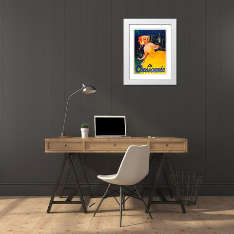 Le Cressonnee White Modern Wood Framed Art Print with Double Matting by Vintage Apple Collection