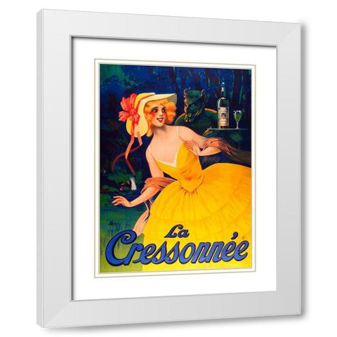 Le Cressonnee White Modern Wood Framed Art Print with Double Matting by Vintage Apple Collection