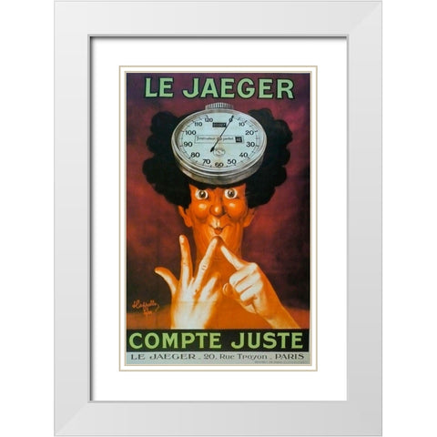Le Jaeger White Modern Wood Framed Art Print with Double Matting by Vintage Apple Collection