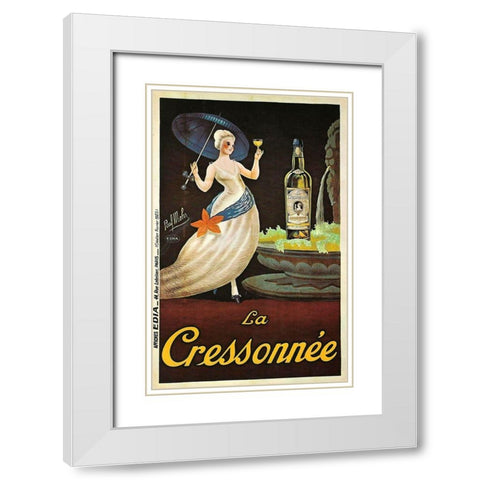 La Cressonnee White Modern Wood Framed Art Print with Double Matting by Vintage Apple Collection