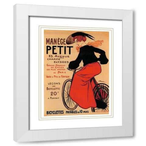 Manege Petit White Modern Wood Framed Art Print with Double Matting by Vintage Apple Collection