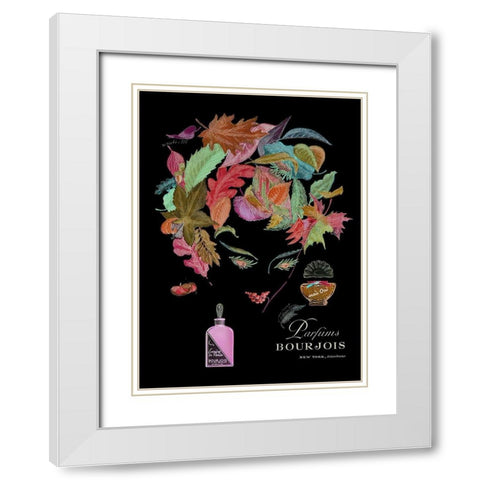 Parfums Bourjois White Modern Wood Framed Art Print with Double Matting by Vintage Apple Collection