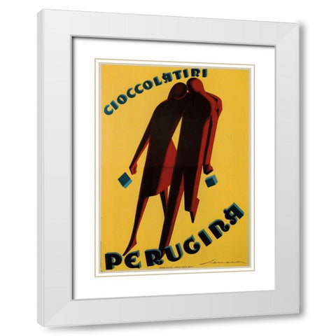 PeruginaII White Modern Wood Framed Art Print with Double Matting by Vintage Apple Collection