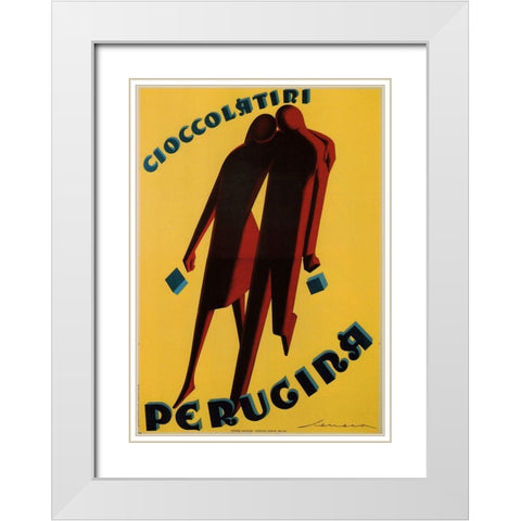 PeruginaII White Modern Wood Framed Art Print with Double Matting by Vintage Apple Collection