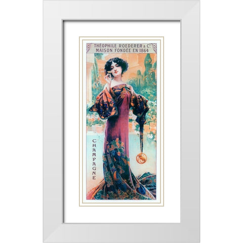 Roeder Poster White Modern Wood Framed Art Print with Double Matting by Vintage Apple Collection