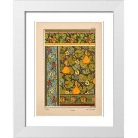 Plate 14 - Courd White Modern Wood Framed Art Print with Double Matting by Vintage Apple Collection