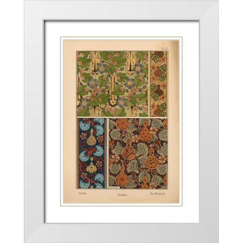 Plate 15 - Courd White Modern Wood Framed Art Print with Double Matting by Vintage Apple Collection