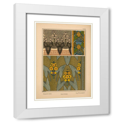 Plate 26 - Arrow-Head White Modern Wood Framed Art Print with Double Matting by Vintage Apple Collection
