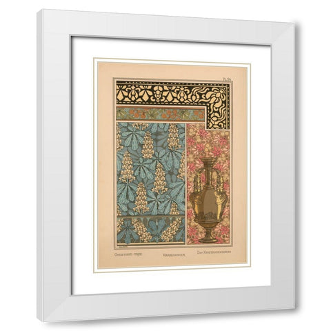 Plate 54 - Chestnut-tree White Modern Wood Framed Art Print with Double Matting by Vintage Apple Collection