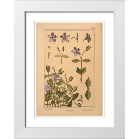 Plate 61 - Periwinkle White Modern Wood Framed Art Print with Double Matting by Vintage Apple Collection
