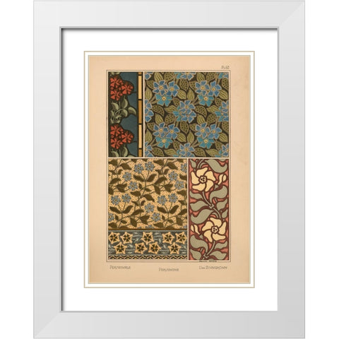 Plate 62 - Periwinkle White Modern Wood Framed Art Print with Double Matting by Vintage Apple Collection