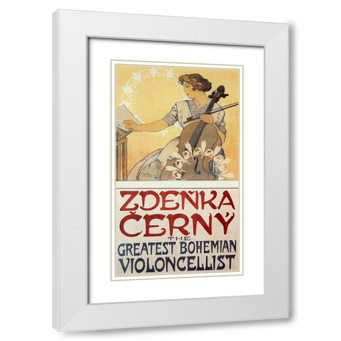 Zdneka cerny Archival White Modern Wood Framed Art Print with Double Matting by Vintage Apple Collection