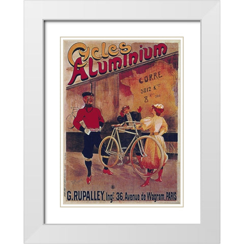 Bike 32 White Modern Wood Framed Art Print with Double Matting by Vintage Apple Collection