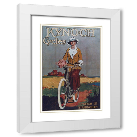 Bike 38 White Modern Wood Framed Art Print with Double Matting by Vintage Apple Collection