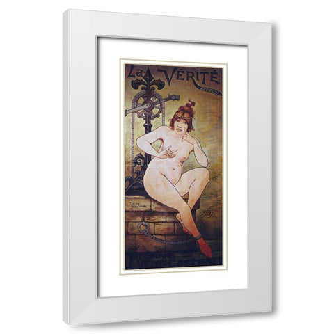 Bike 48 White Modern Wood Framed Art Print with Double Matting by Vintage Apple Collection