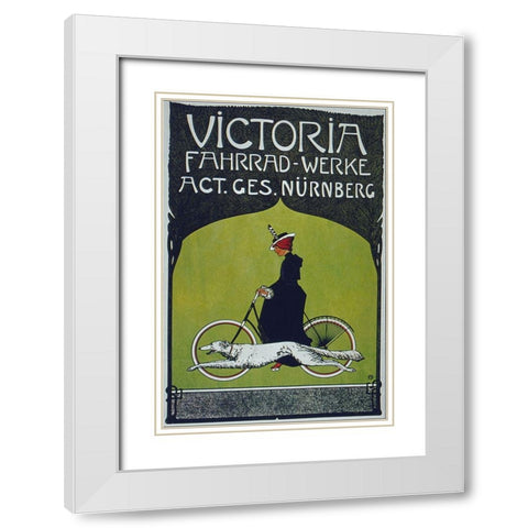 Bike 59 White Modern Wood Framed Art Print with Double Matting by Vintage Apple Collection