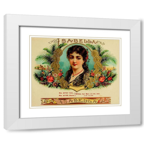 Isabella Cigar (2) White Modern Wood Framed Art Print with Double Matting by Vintage Apple Collection