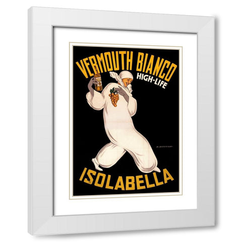 Isolabella Vermouth Bianco White Modern Wood Framed Art Print with Double Matting by Vintage Apple Collection
