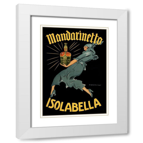 Mandarinetto White Modern Wood Framed Art Print with Double Matting by Vintage Apple Collection