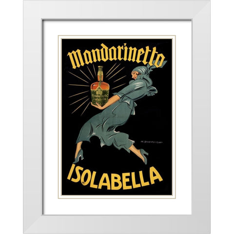 Mandarinetto White Modern Wood Framed Art Print with Double Matting by Vintage Apple Collection