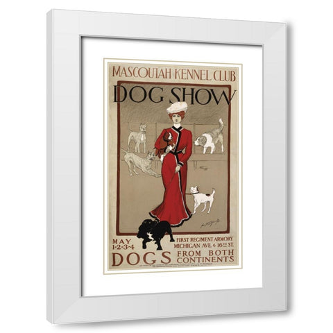 Mascoutah Kennel Club White Modern Wood Framed Art Print with Double Matting by Vintage Apple Collection