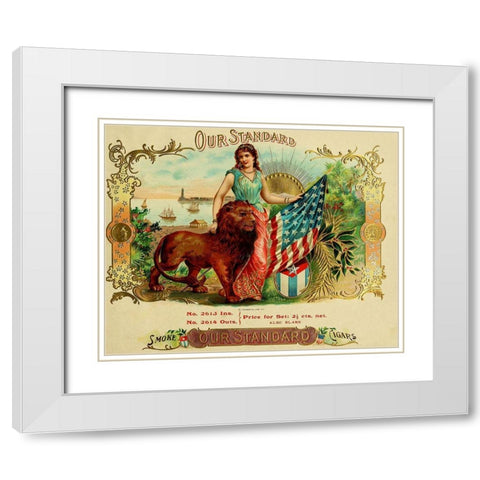 Our Standard White Modern Wood Framed Art Print with Double Matting by Vintage Apple Collection