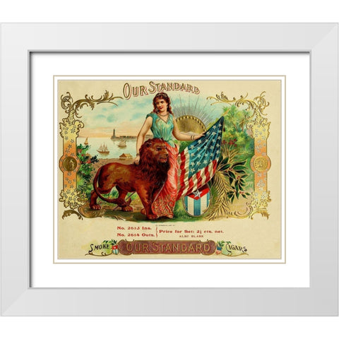 Our Standard White Modern Wood Framed Art Print with Double Matting by Vintage Apple Collection
