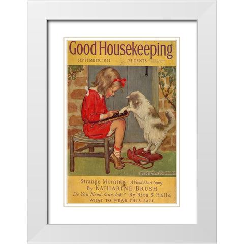 gp1 White Modern Wood Framed Art Print with Double Matting by Vintage Apple Collection