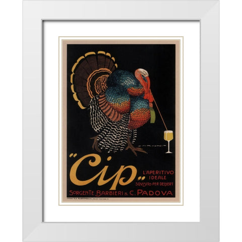 Cip Padova Turkey White Modern Wood Framed Art Print with Double Matting by Vintage Apple Collection