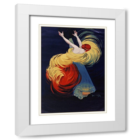 Danse Moscou White Modern Wood Framed Art Print with Double Matting by Vintage Apple Collection