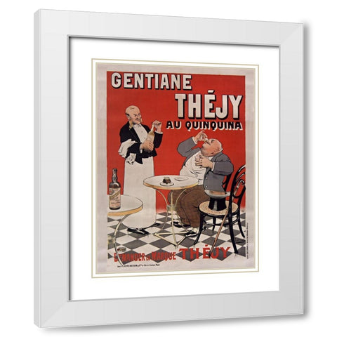 Gentiane Thejy Quinquina White Modern Wood Framed Art Print with Double Matting by Vintage Apple Collection