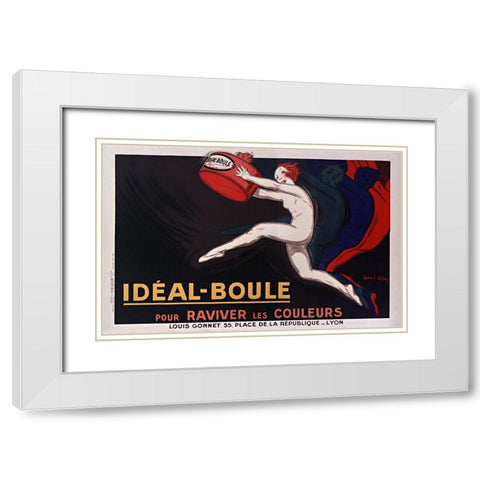 IdÃ©al Boule White Modern Wood Framed Art Print with Double Matting by Vintage Apple Collection