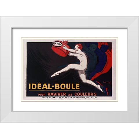 IdÃ©al Boule White Modern Wood Framed Art Print with Double Matting by Vintage Apple Collection