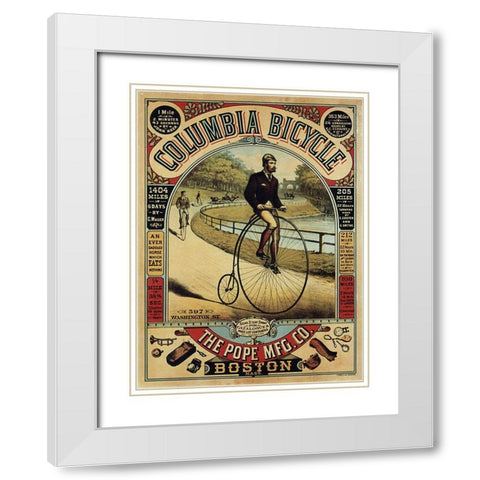 Columbia White Modern Wood Framed Art Print with Double Matting by Vintage Apple Collection