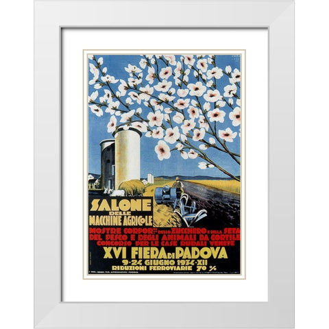 Exhibit Agricultural Machines White Modern Wood Framed Art Print with Double Matting by Vintage Apple Collection