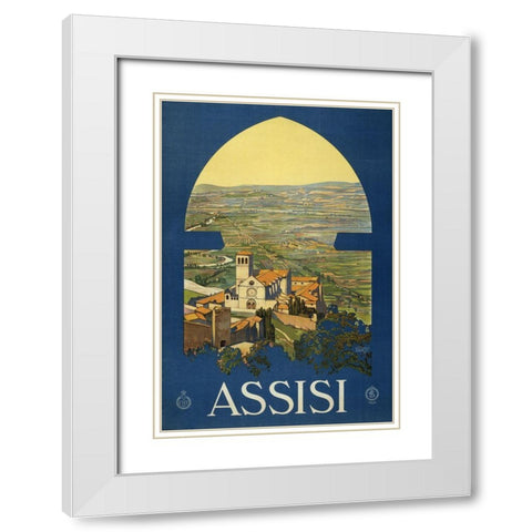 Assisi White Modern Wood Framed Art Print with Double Matting by Vintage Apple Collection