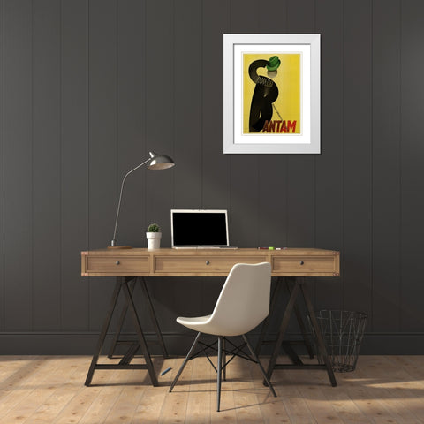 Bantam Hats White Modern Wood Framed Art Print with Double Matting by Vintage Apple Collection