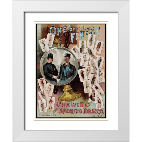 Buchner Tobacco Archival White Modern Wood Framed Art Print with Double Matting by Vintage Apple Collection